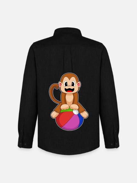 Monkey Workout Gymnastics Fitness - Men's Oxford Shirt by Stanley/Stella - black
