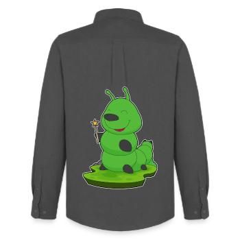Caterpillar Wizard Wand - Men's Oxford Shirt by Stanley/Stella - anthracite - Back - AI Model Male 185 dark (185cm)