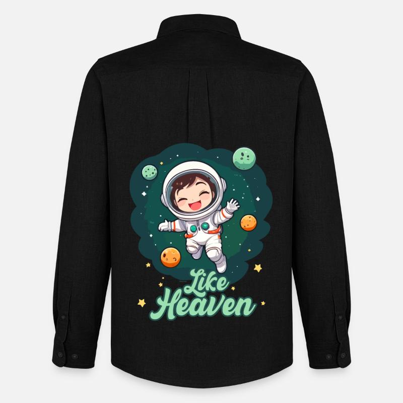 Like Heaven - Astronaut - Männer Oxford Hemd von Stanley/Stella - Schwarz