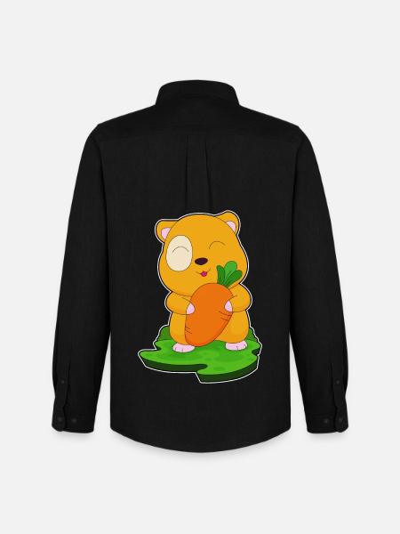 Hamster Carotte - Chemise Oxford homme Stanley/Stella - noir