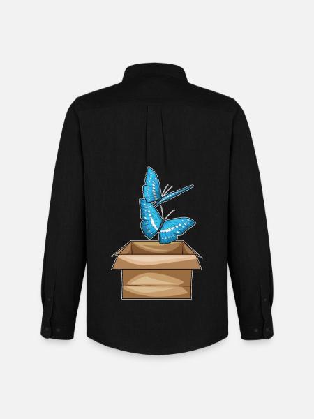 Butterfly Cardboard - Men's Oxford Shirt by Stanley/Stella - black