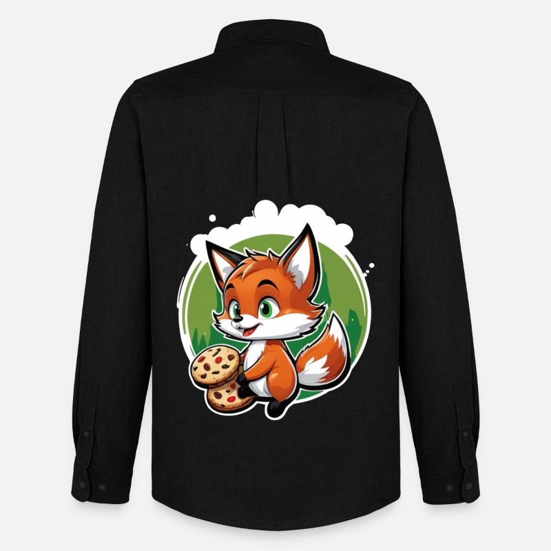 Foxy Pastry - Männer Oxford Hemd von Stanley/Stella - Schwarz