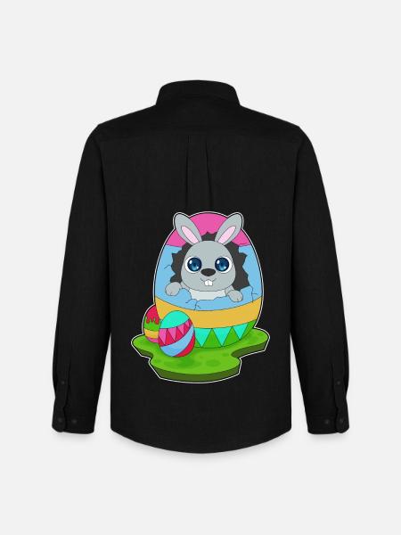 Bunny Easter Easter Egg - Men's Oxford Shirt by Stanley/Stella - black