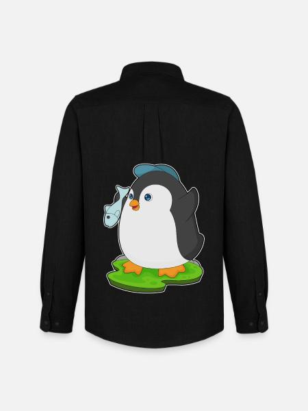 Poisson pingouin - Chemise Oxford homme Stanley/Stella - noir