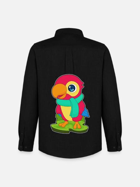 Parrot Winter Scarf - Men's Oxford Shirt by Stanley/Stella - black