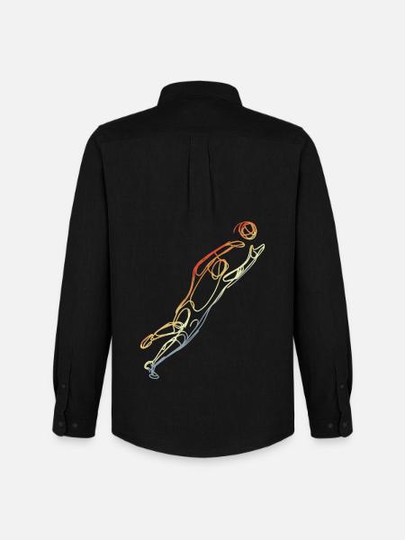 Goalkeeper Sketch - Men's Oxford Shirt by Stanley/Stella - black