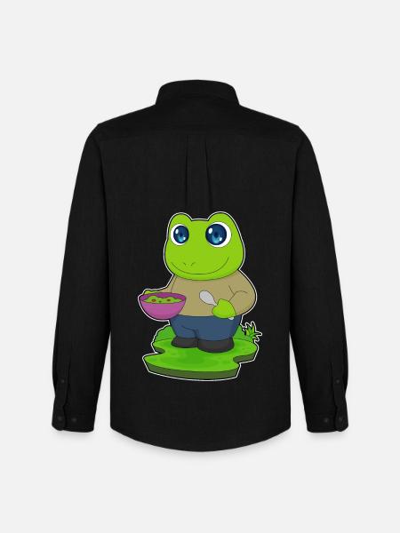 Frog Cooking Bowl Cooking - Men's Oxford Shirt by Stanley/Stella - black