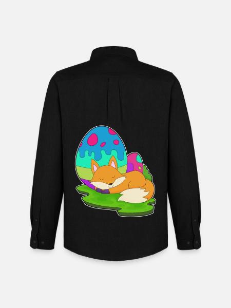 Fox Easter Easter Eggs - Men's Oxford Shirt by Stanley/Stella - black
