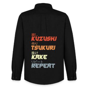 Judo Throwing Techniques - Men's Oxford Shirt by Stanley/Stella - black - Back - AI Model Male 185 dark (185cm)