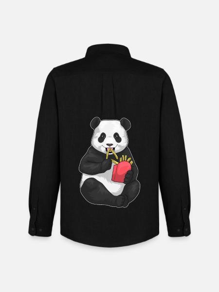 Frites Panda - Chemise Oxford homme Stanley/Stella - noir