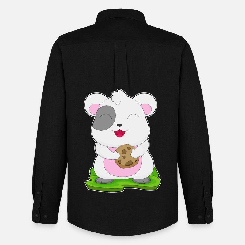 Hamster Cookie - Männer Oxford Hemd von Stanley/Stella - Schwarz