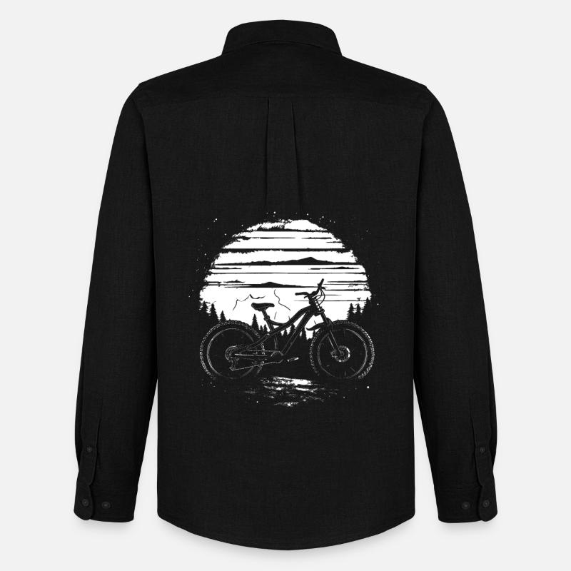 Mountainbiker - Männer Oxford Hemd von Stanley/Stella - Schwarz