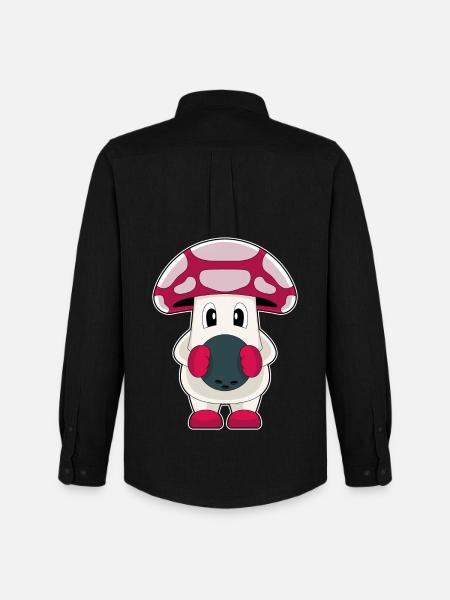 Boule de bowling aux champignons - Chemise Oxford homme Stanley/Stella - noir