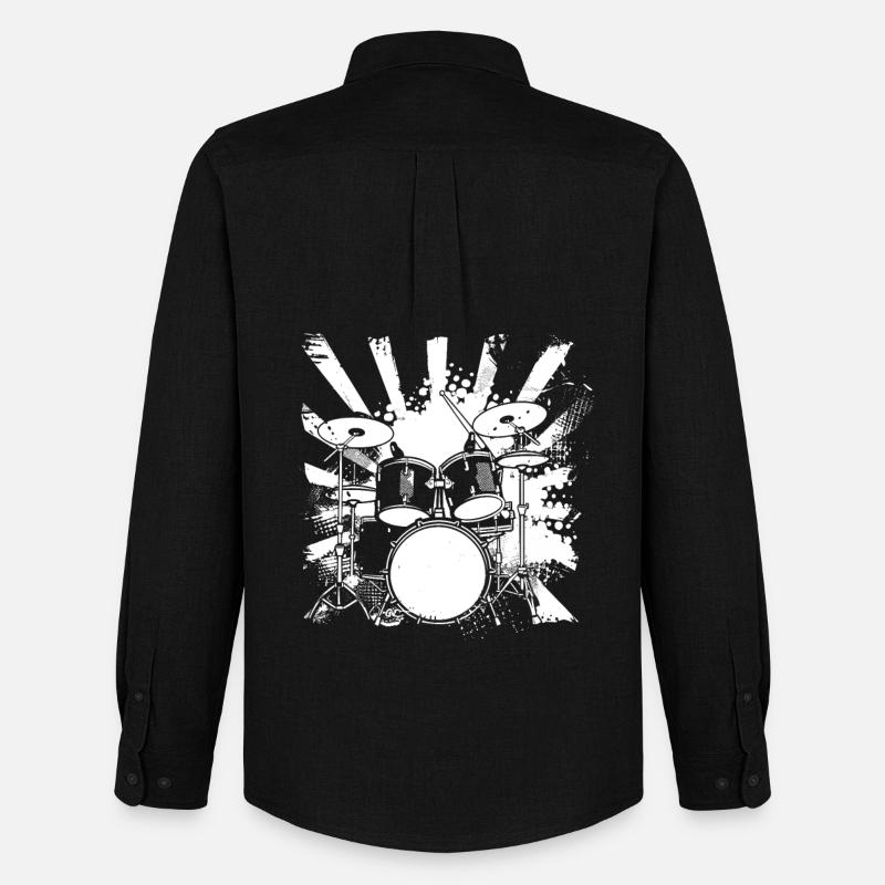 Trapset Zeichnung - Männer Oxford Hemd von Stanley/Stella - Schwarz