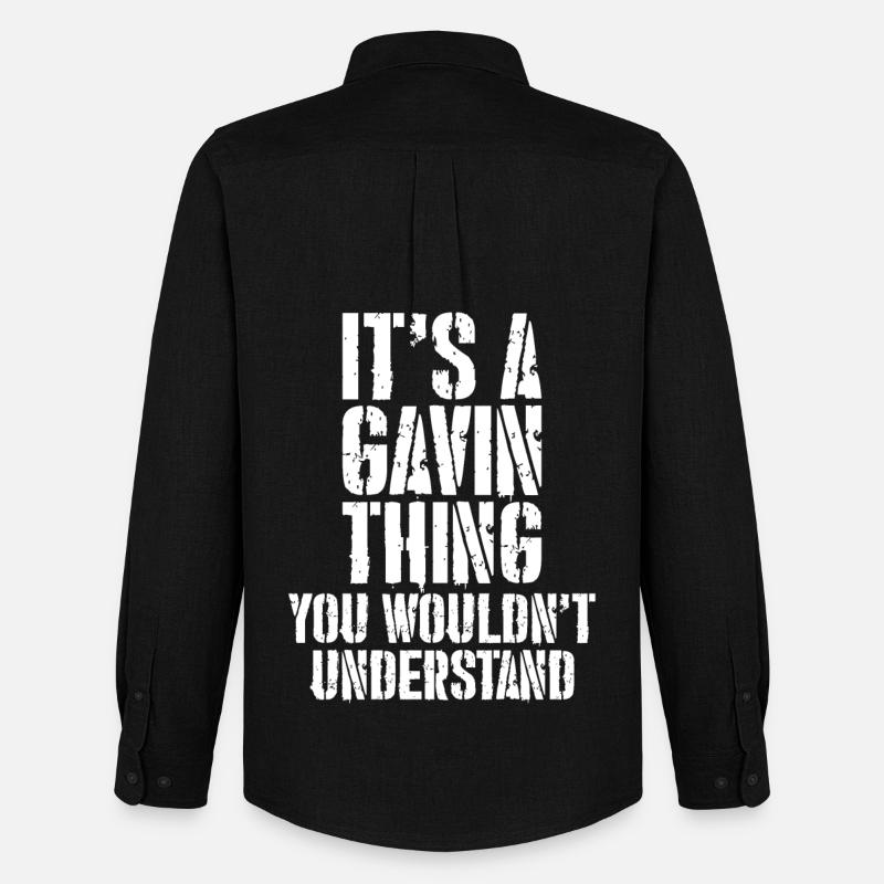 C’est un truc de Gavin - Chemise Oxford homme Stanley/Stella - noir