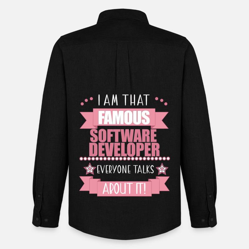 Software Developer Profession Ladies Gift - Men's Oxford Shirt by Stanley/Stella - black