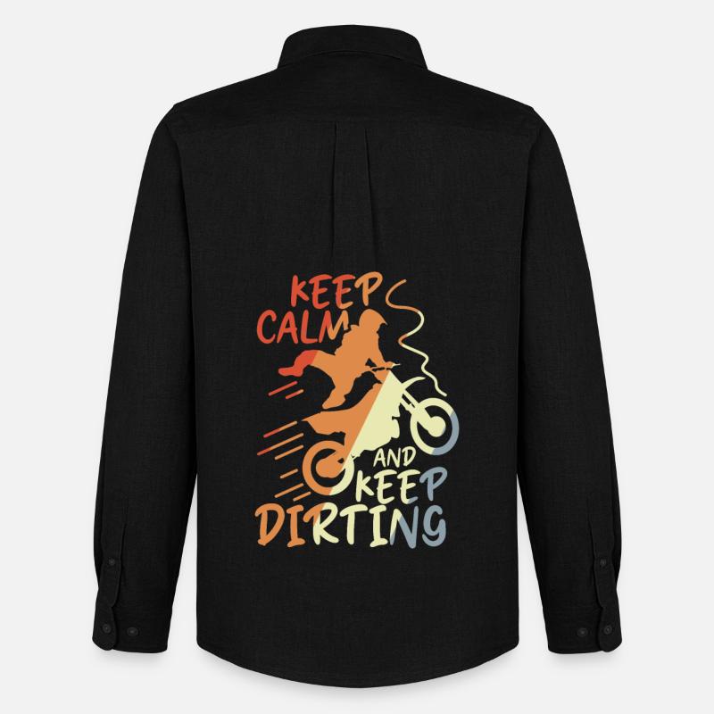 Keep Calm and Keep Dirting - Männer Oxford Hemd von Stanley/Stella - Schwarz