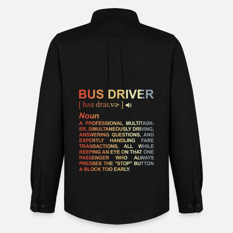 Busfahrer Bedeutung - Männer Oxford Hemd von Stanley/Stella - Schwarz