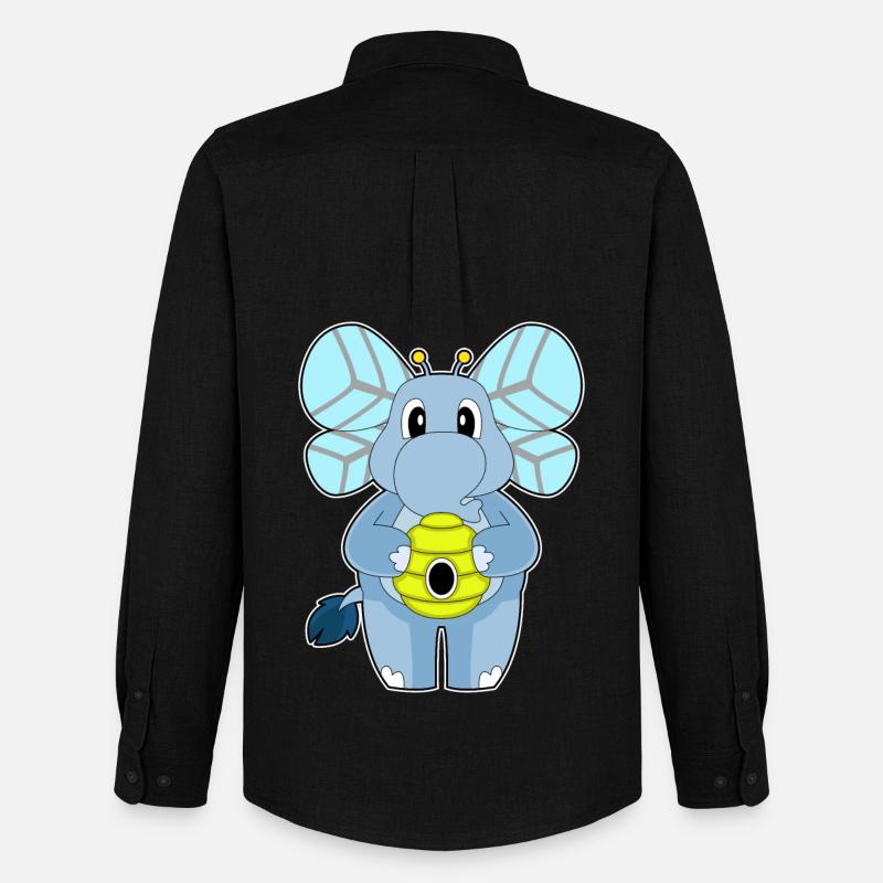 Elefant Biene - Männer Oxford Hemd von Stanley/Stella - Schwarz