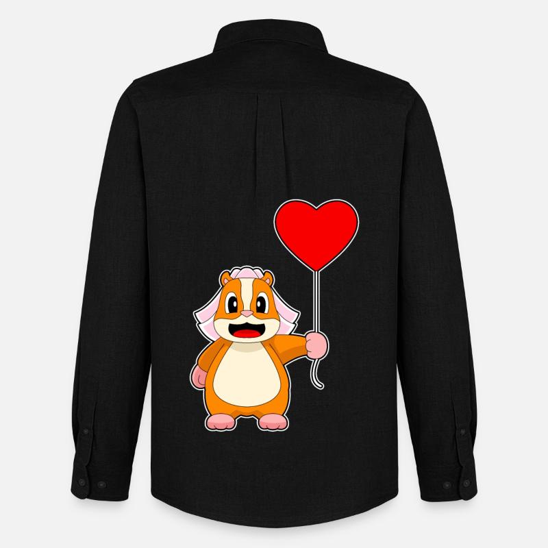 Hamster Braut Herz Hochzeit - Männer Oxford Hemd von Stanley/Stella - Schwarz
