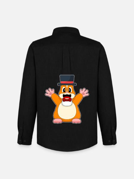Hamster Groom Top Hat Wedding - Men's Oxford Shirt by Stanley/Stella - black