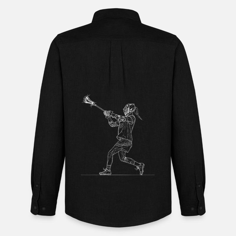Lacrossespielerin - Männer Oxford Hemd von Stanley/Stella - Schwarz