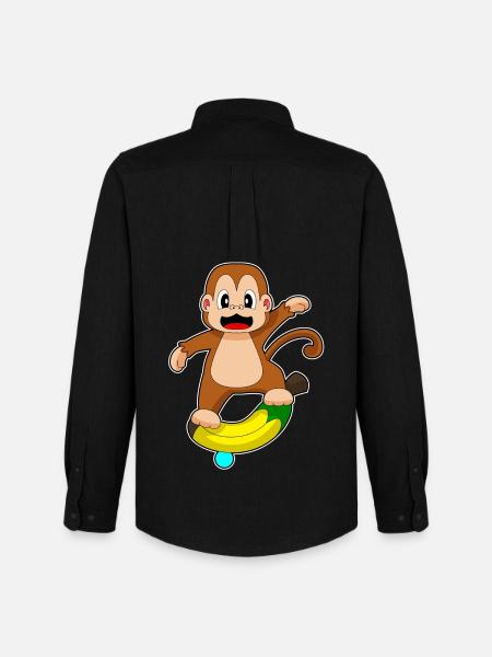 Banane Singe - Chemise Oxford homme Stanley/Stella - noir