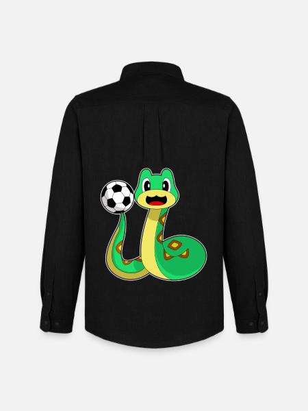 Snake Soccer Player Soccer - Men's Oxford Shirt by Stanley/Stella - black