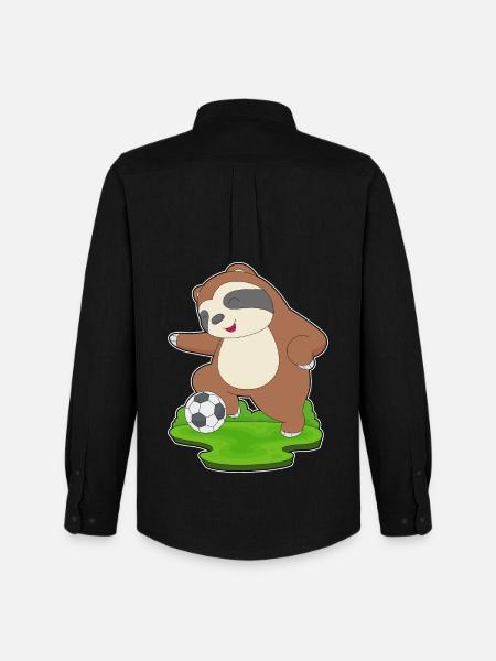 Sloth Soccer Player Soccer - Men's Oxford Shirt by Stanley/Stella - black