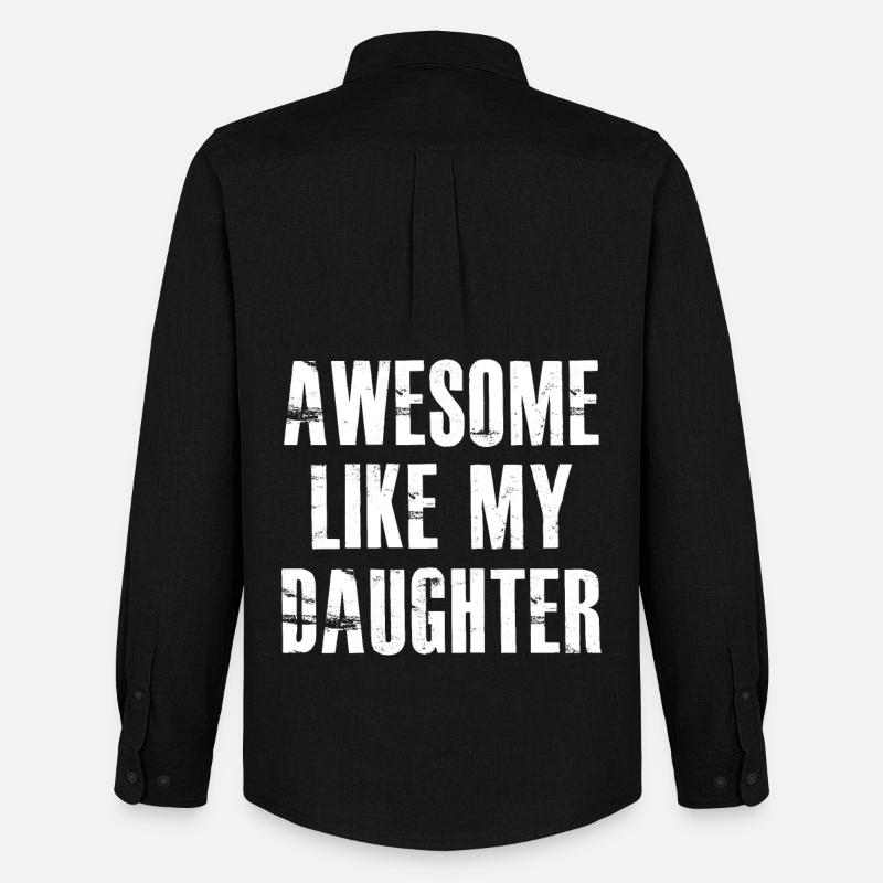awesome like my daughter - Männer Oxford Hemd von Stanley/Stella - Schwarz
