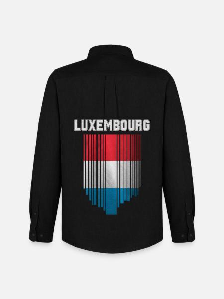 Flag of Luxembourg, Luxembourg pride - Men's Oxford Shirt by Stanley/Stella - black