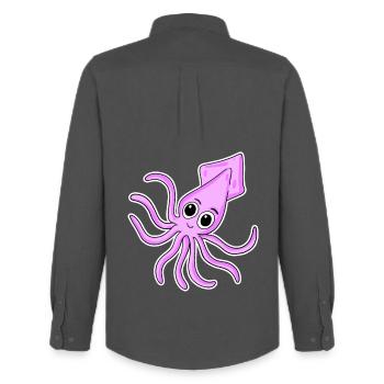 Kraken - Männer Oxford Hemd von Stanley/Stella - Anthrazit - Hinten - AI Model Male 185 dark (185cm)