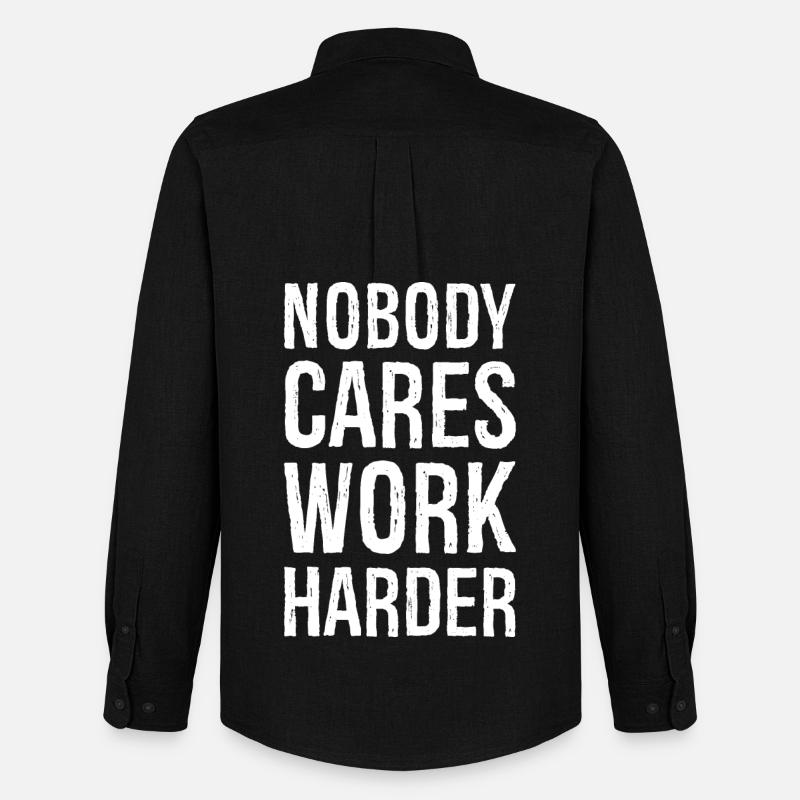 Nobody cares work harder - Männer Oxford Hemd von Stanley/Stella - Schwarz