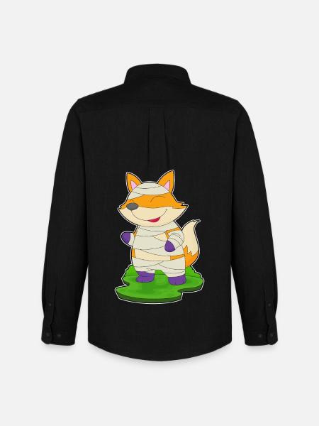 Fox Halloween Mummy - Men's Oxford Shirt by Stanley/Stella - black