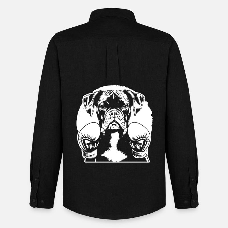 Boxer - Männer Oxford Hemd von Stanley/Stella - Schwarz