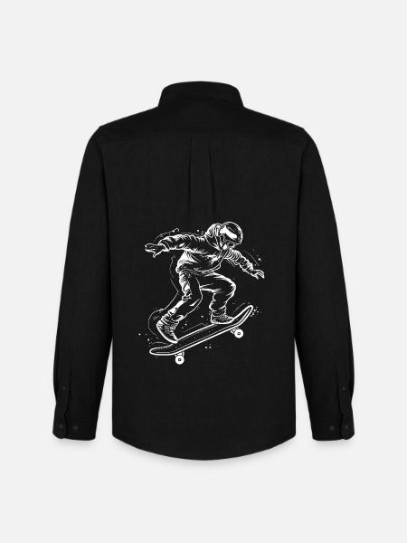 Skateboarder Sketch - Men's Oxford Shirt by Stanley/Stella - black