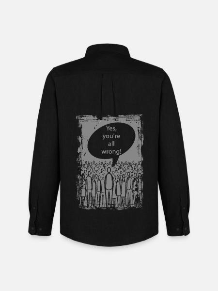 Yes, you are all wrong! - Men's Oxford Shirt by Stanley/Stella - black