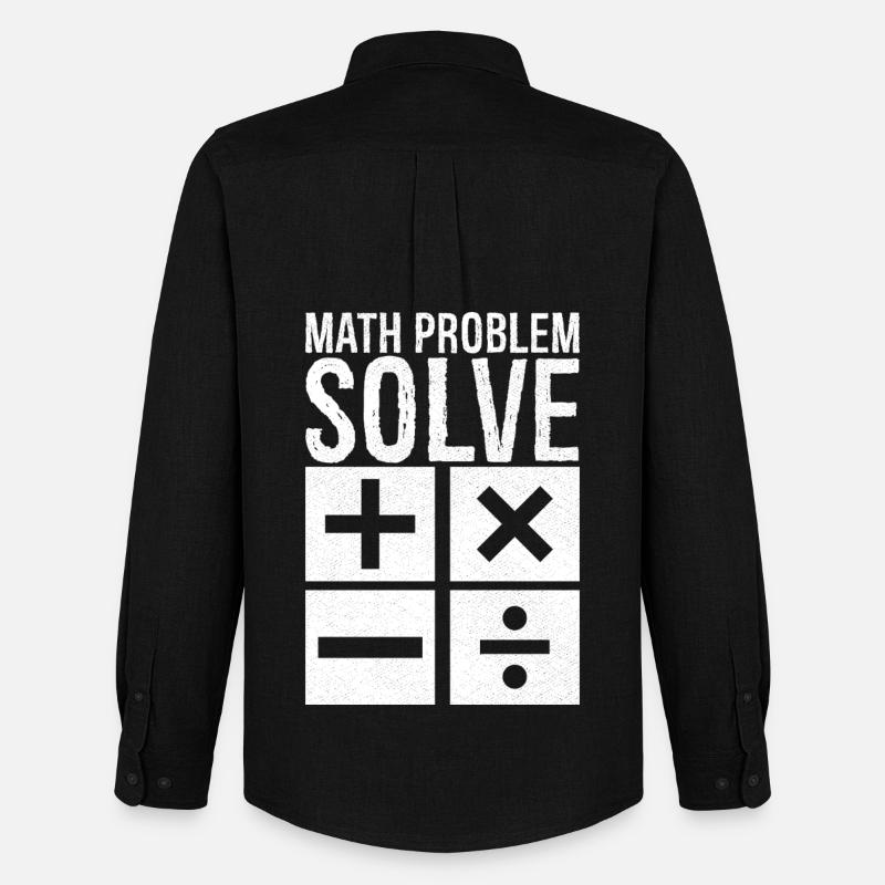 math problem solve - Men's Oxford Shirt by Stanley/Stella - black