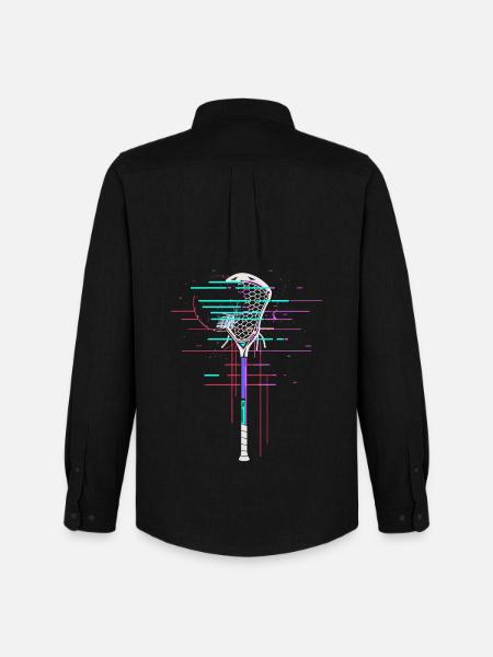 Lacrosse Stick 80s - Men's Oxford Shirt by Stanley/Stella - black