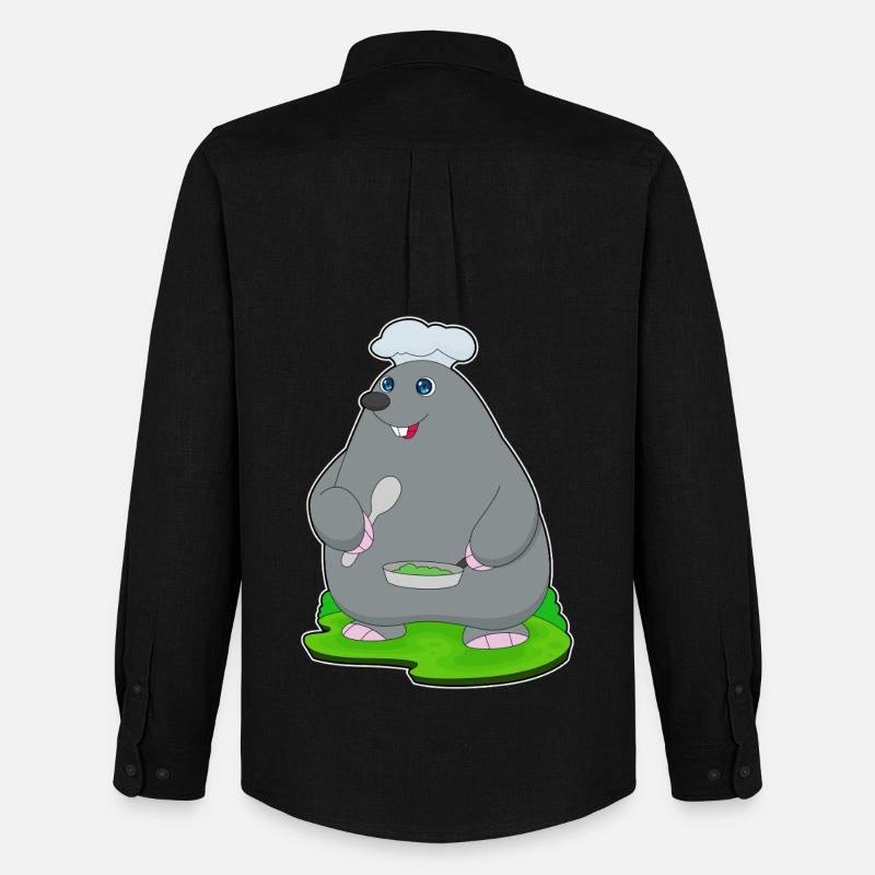 Mole Cooking Pan - Men's Oxford Shirt by Stanley/Stella - black
