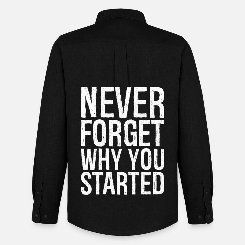 never forget why you started - Männer Oxford Hemd von Stanley/Stella - Schwarz
