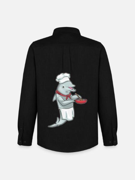 Cuisson à la poêle Dolphin - Chemise Oxford homme Stanley/Stella - noir