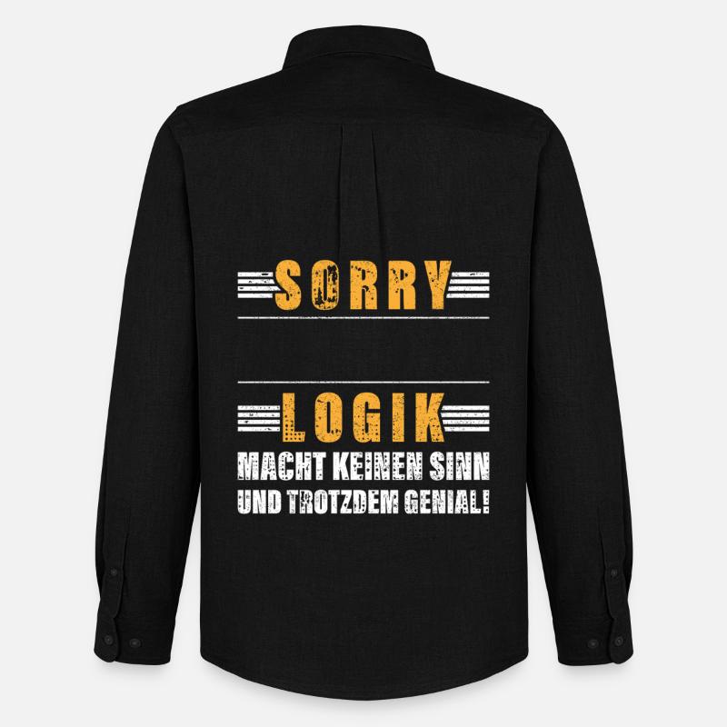 Personalisierbar Beruf Logik Name Geschenk Witzig - Männer Oxford Hemd von Stanley/Stella - Schwarz