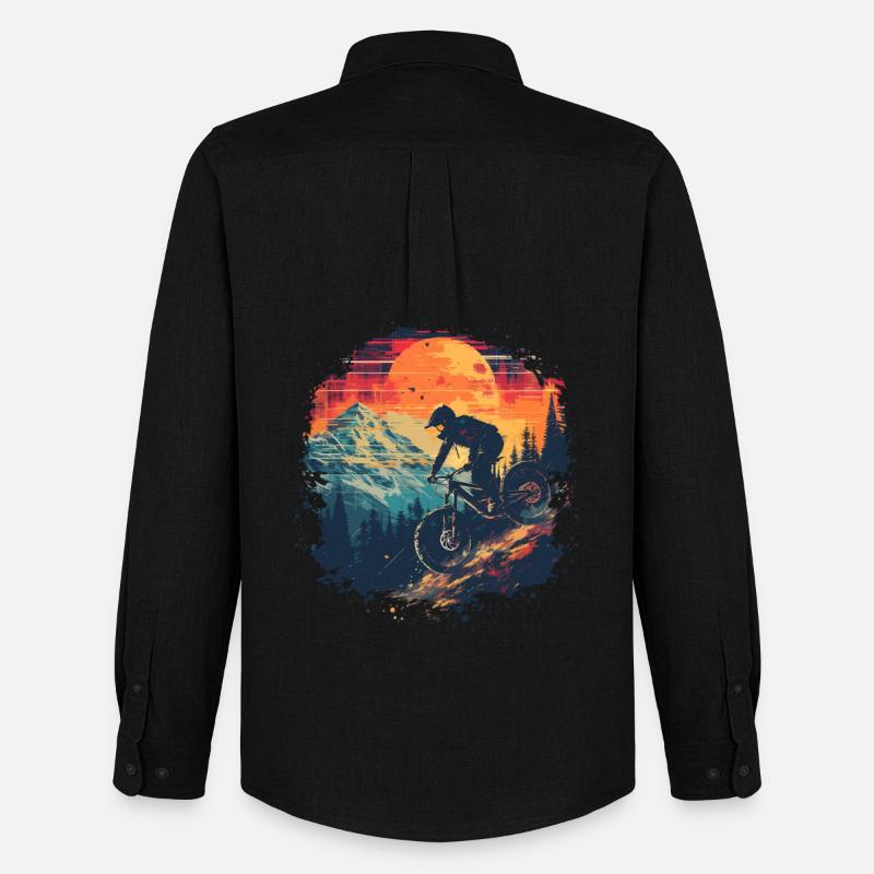 VTT Synthwave - Chemise Oxford homme Stanley/Stella - noir