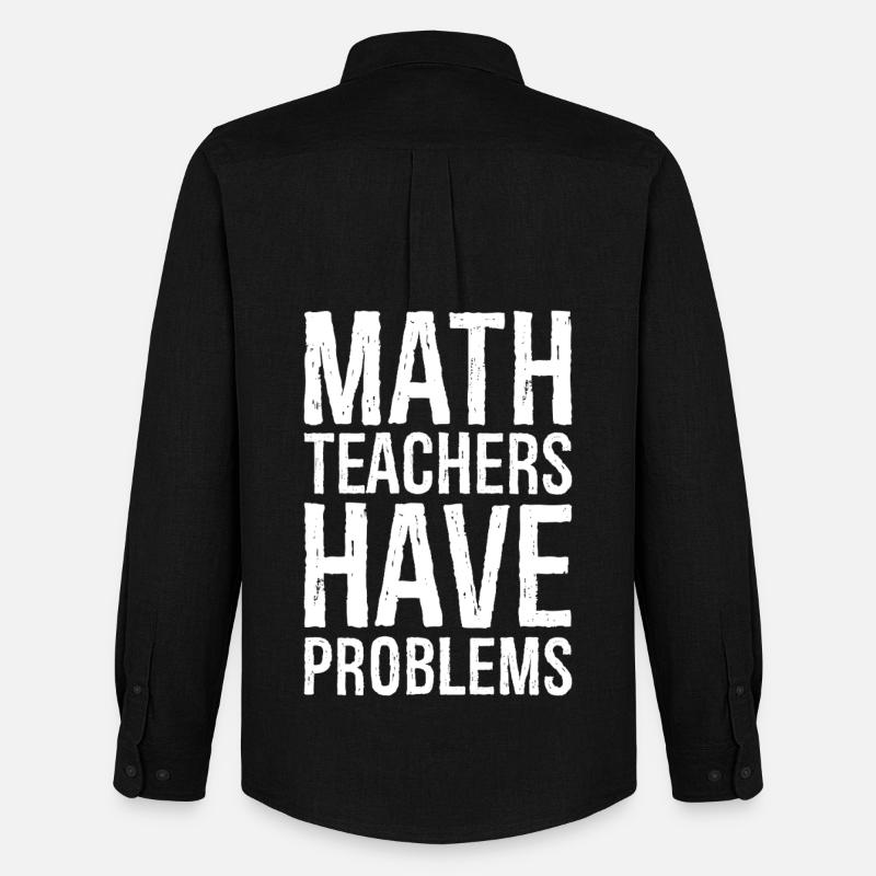 math teachers have problems - Men's Oxford Shirt by Stanley/Stella - black