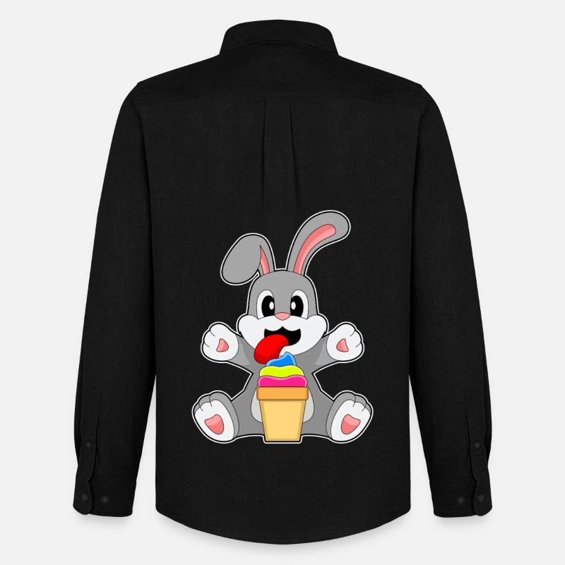 Hase Eisbecher - Männer Oxford Hemd von Stanley/Stella - Schwarz