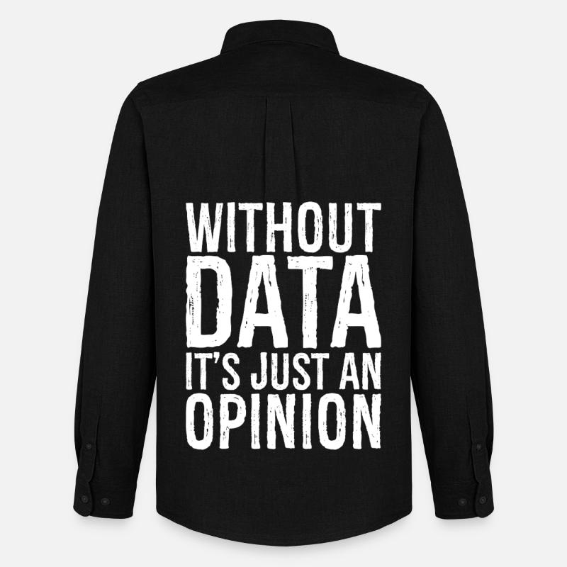 without data it's just an opinion - Männer Oxford Hemd von Stanley/Stella - Schwarz