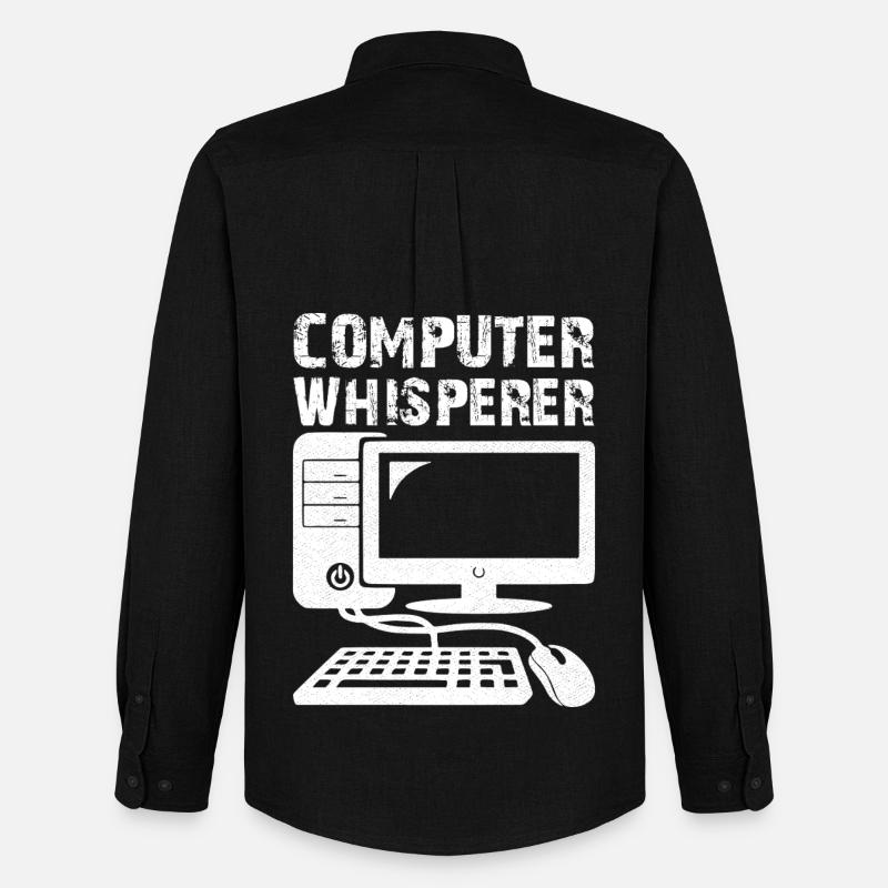 computer whisperer - Männer Oxford Hemd von Stanley/Stella - Schwarz