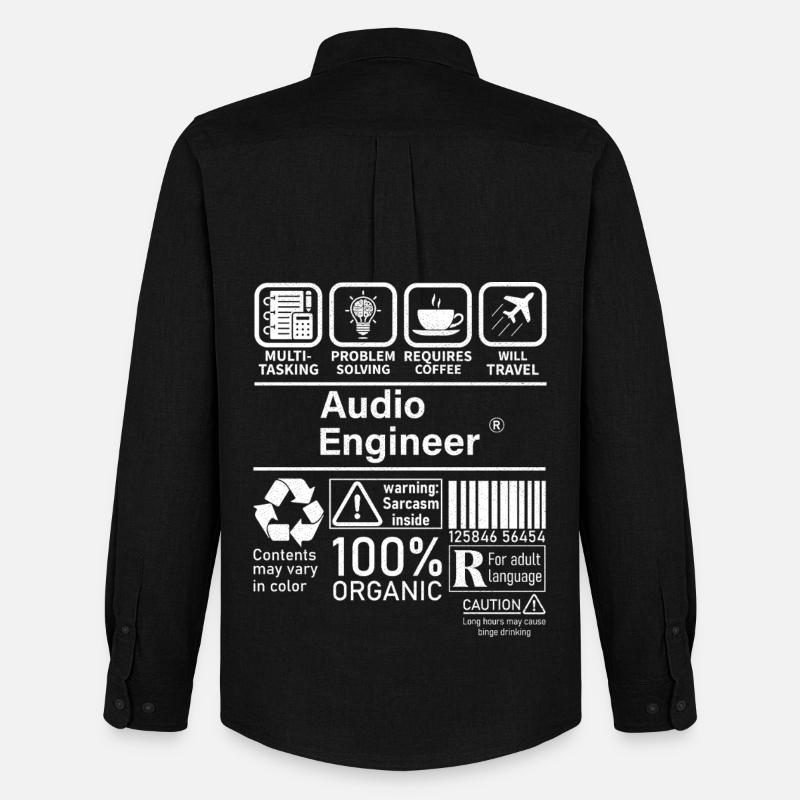 Audio Engineer multi tasking problem solving - Men's Oxford Shirt by Stanley/Stella - black