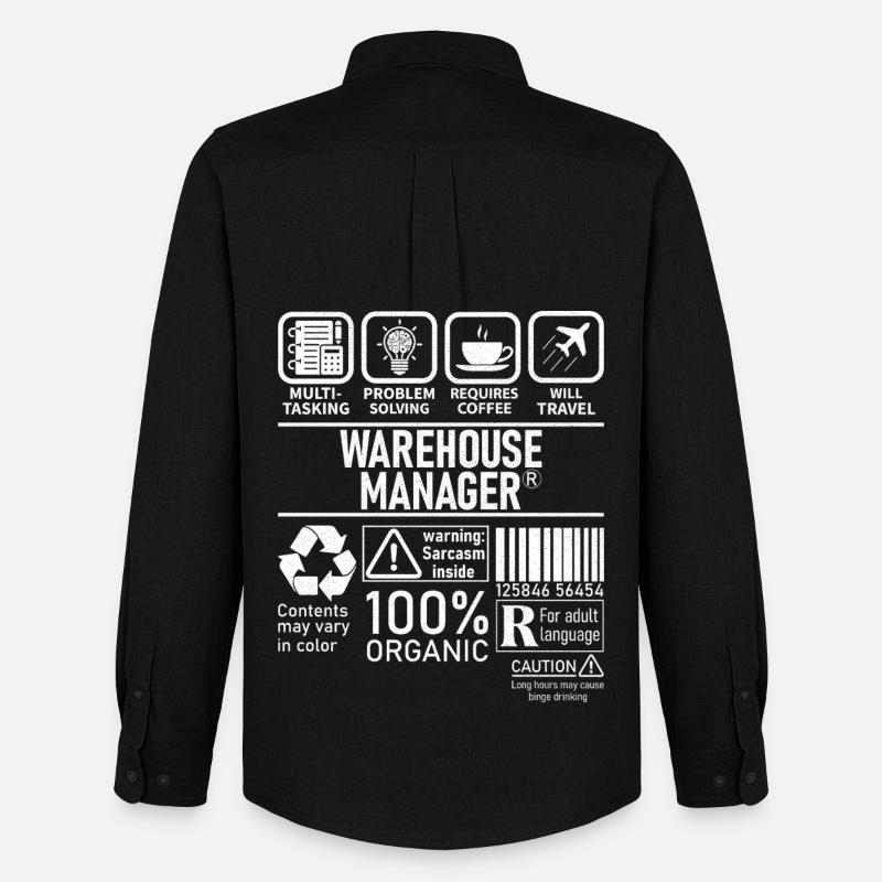 Résolution de problèmes multitâches Warehouse Manager - Chemise Oxford homme Stanley/Stella - noir